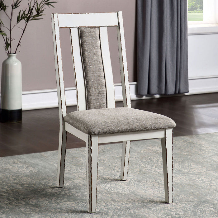 Halsey - Side Chair (Set of 2) - Weathered White / Warm Gray