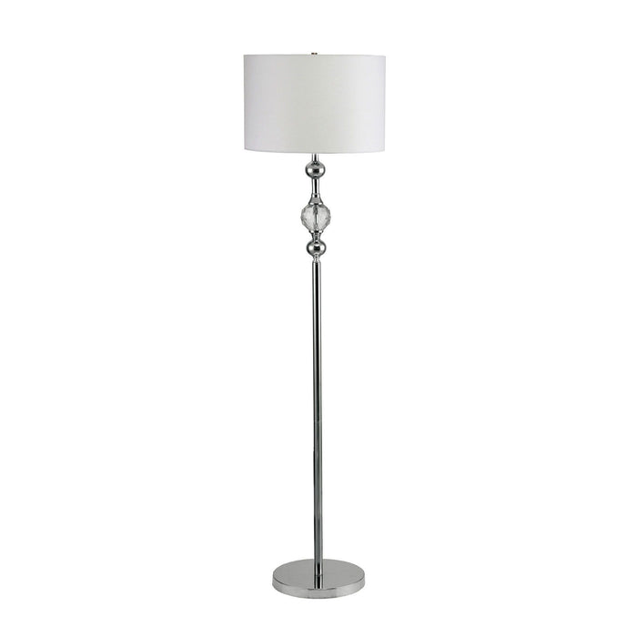 Emi - Floor Lamp - White / Silver